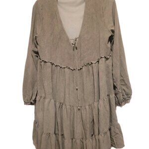 Boho Dress /long Top Altar'd State Long Olive Green Flowy